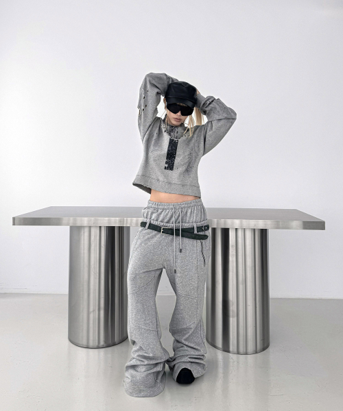ROARINGRAD(ロアリングラド)の「レイヤードウエストスウェットパンツ グレー(その他パンツ・レディース・その他・MEDIUM/LARGE)」の7枚目の写真