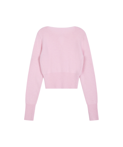 Rest&Recreation(レストアンドレクリエーション)の「LOGO CLIP KNIT TOP - PINK(ニット/セーター・レディース・その他・ONE SIZE)」の2枚目の写真