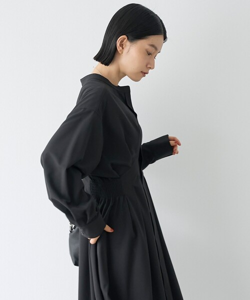 RONEL(ロネル)の「【RONEL/防しわ】ウエストタックシャツワンピース(ワンピース・レディース・ブラック/ダークグレー・S/M)」の19枚目の写真