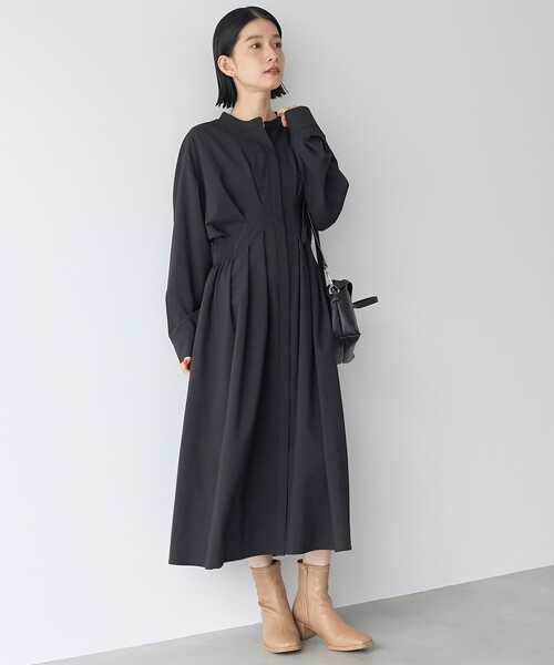 RONEL(ロネル)の「【RONEL/防しわ】ウエストタックシャツワンピース(ワンピース・レディース・ブラック/ダークグレー・S/M)」の21枚目の写真