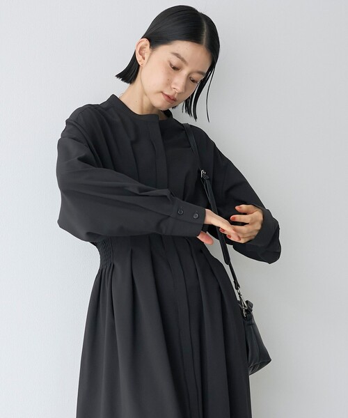 RONEL(ロネル)の「【RONEL/防しわ】ウエストタックシャツワンピース(ワンピース・レディース・ブラック/ダークグレー・S/M)」の10枚目の写真
