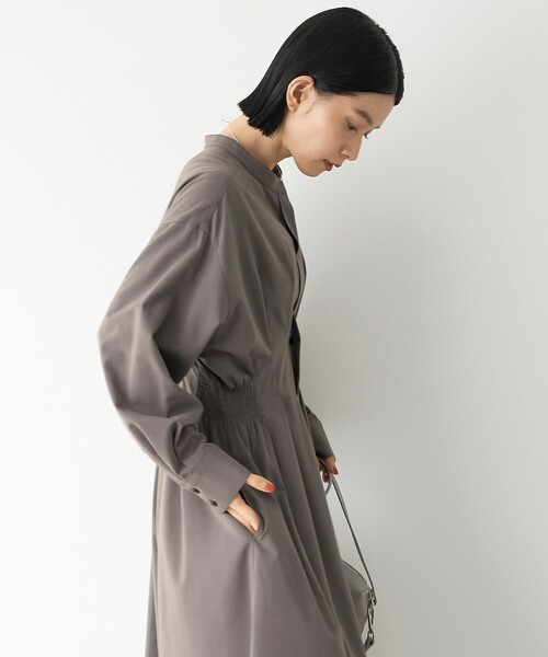 RONEL(ロネル)の「【RONEL/防しわ】ウエストタックシャツワンピース(ワンピース・レディース・ブラック/ダークグレー・S/M)」の4枚目の写真