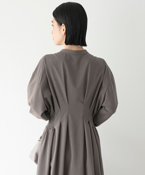 RONEL(ロネル)の「【RONEL/防しわ】ウエストタックシャツワンピース(ワンピース・レディース・ブラック/ダークグレー・S/M)」の5枚目の写真