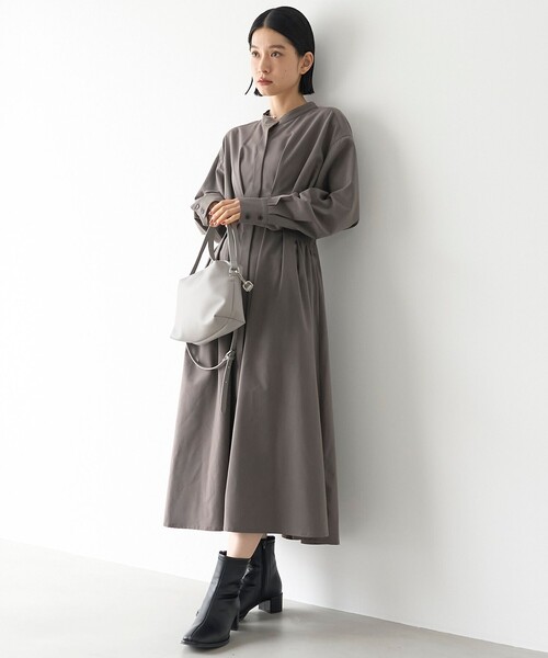 RONEL(ロネル)の「【RONEL/防しわ】ウエストタックシャツワンピース(ワンピース・レディース・ブラック/ダークグレー・S/M)」の6枚目の写真
