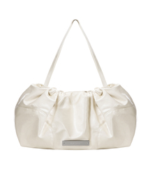 CRYSTAL SHIRRING TOTE BAG_アイボリー