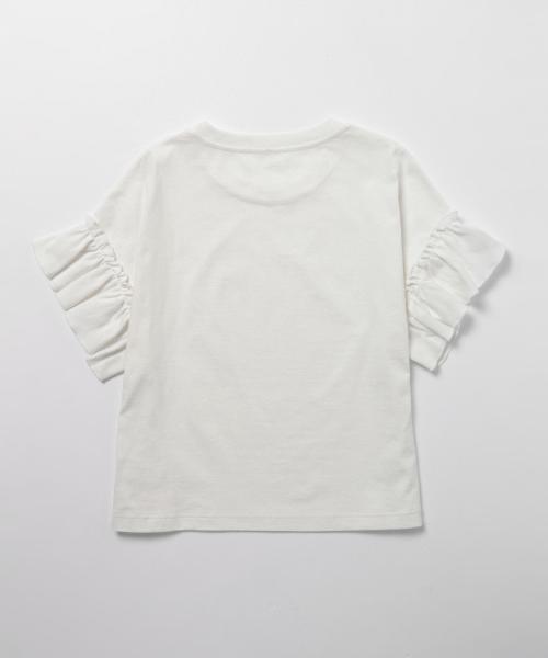 Ray BEAMS（レイビームス）の「Ray BEAMS / ギャザーフリルスリーブ クルーネック（Tシャツ/カットソー・レディース・オフホワイト/ベージュ/ネイビー・ONE SIZE）」の8枚目の写真
