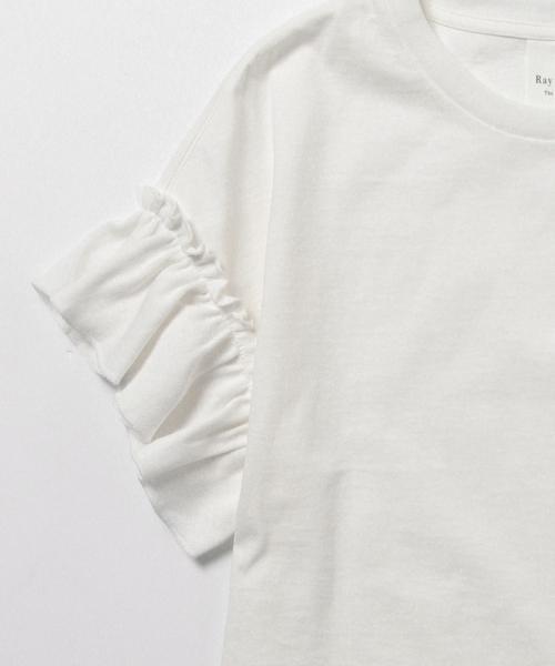 Ray BEAMS（レイビームス）の「Ray BEAMS / ギャザーフリルスリーブ クルーネック（Tシャツ/カットソー・レディース・オフホワイト/ベージュ/ネイビー・ONE SIZE）」の21枚目の写真