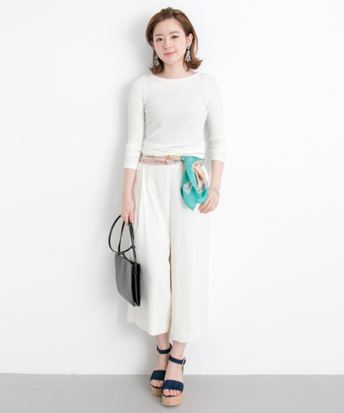 URBAN RESEARCH(アーバンリサーチ)の「UR ワイドテレコカットプルオーバー(Tシャツ/カットソー・レディース・グレー/ホワイト/オレンジ系その他/ネイビー・FREE)」の12枚目の写真