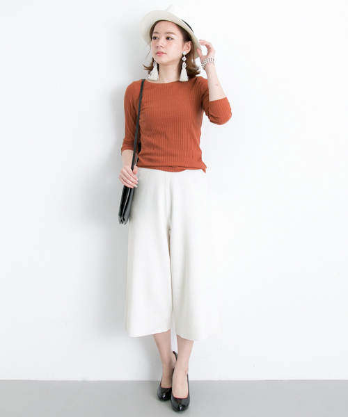 URBAN RESEARCH(アーバンリサーチ)の「UR ワイドテレコカットプルオーバー(Tシャツ/カットソー・レディース・グレー/ホワイト/オレンジ系その他/ネイビー・FREE)」の14枚目の写真