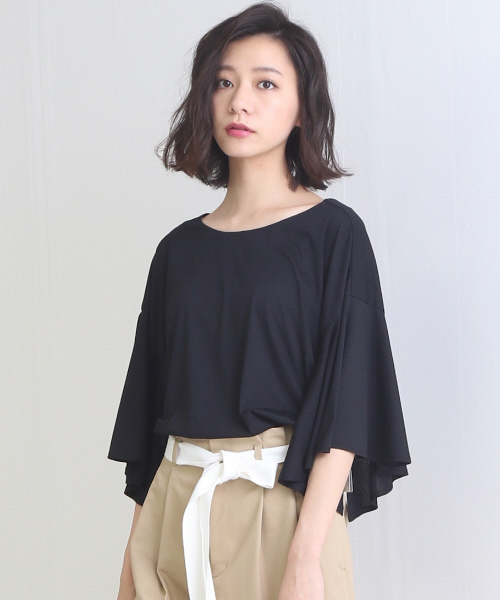 Abahouse Devinette（ドゥヴィネット）の「ハイゲージ天竺カットソー（Tシャツ/カットソー・レディース・ホワイト/ブラック/ライトグレー・FREE）」の3枚目の写真