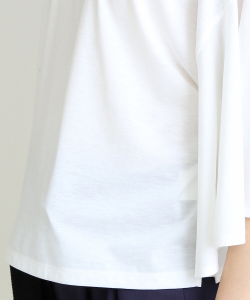 Abahouse Devinette（ドゥヴィネット）の「ハイゲージ天竺カットソー（Tシャツ/カットソー・レディース・ホワイト/ブラック/ライトグレー・FREE）」の10枚目の写真