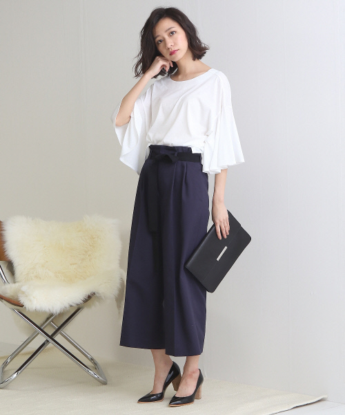 Abahouse Devinette（ドゥヴィネット）の「ハイゲージ天竺カットソー（Tシャツ/カットソー・レディース・ホワイト/ブラック/ライトグレー・FREE）」の11枚目の写真