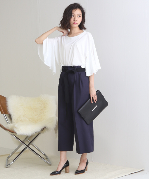 Abahouse Devinette（ドゥヴィネット）の「ハイゲージ天竺カットソー（Tシャツ/カットソー・レディース・ホワイト/ブラック/ライトグレー・FREE）」の13枚目の写真