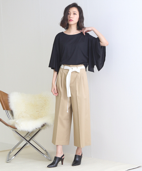 Abahouse Devinette（ドゥヴィネット）の「ハイゲージ天竺カットソー（Tシャツ/カットソー・レディース・ホワイト/ブラック/ライトグレー・FREE）」の14枚目の写真