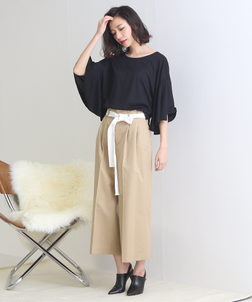 Abahouse Devinette（ドゥヴィネット）の「ハイゲージ天竺カットソー（Tシャツ/カットソー・レディース・ホワイト/ブラック/ライトグレー・FREE）」の7枚目の写真