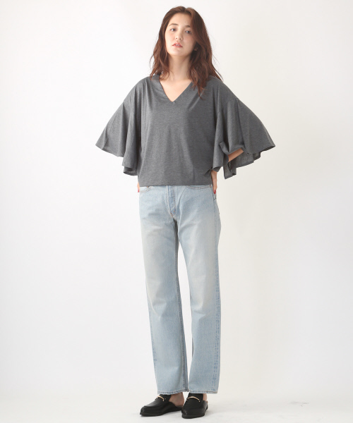 Abahouse Devinette（ドゥヴィネット）の「ハイゲージ天竺カットソー（Tシャツ/カットソー・レディース・ホワイト/ブラック/ライトグレー・FREE）」の15枚目の写真