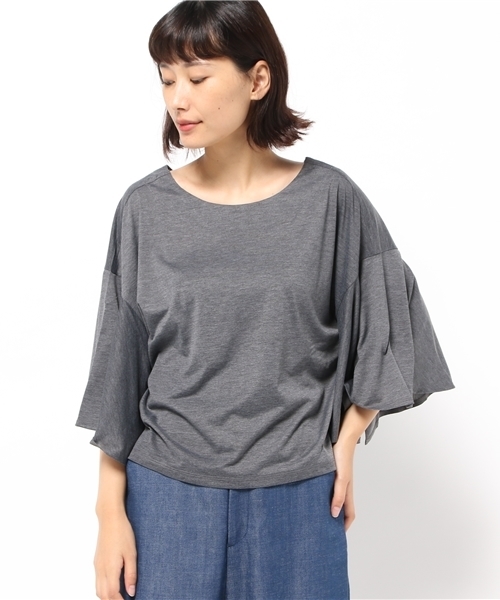 Abahouse Devinette（ドゥヴィネット）の「ハイゲージ天竺カットソー（Tシャツ/カットソー・レディース・ホワイト/ブラック/ライトグレー・FREE）」の17枚目の写真