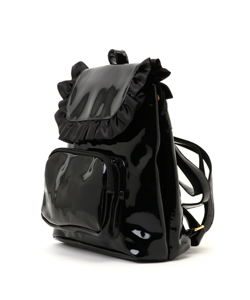 WEGO（ウィゴー）の「WEGO/フリルリュック（バックパック/リュック・レディース・ホワイト/ブラック・FREE）」の5枚目の写真