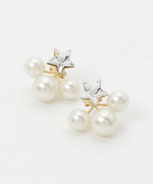 interstaple(インターステイプル)の「★Sea'ds mara / スターバックキャッチピアス(ピアス(両耳用)・レディース・ゴールド・FREE)」の1枚目の写真