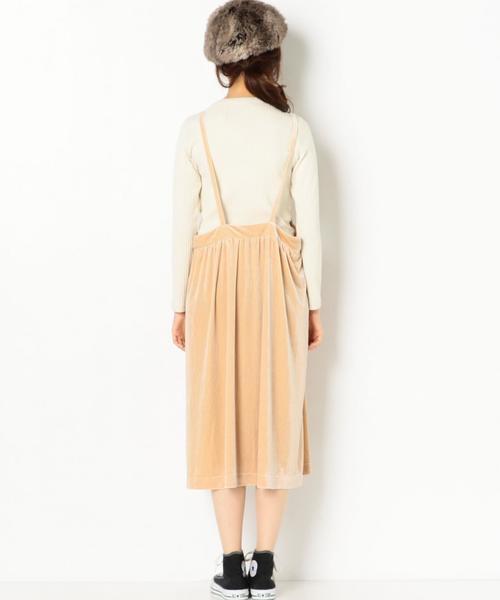 Another Edition(アナザーエディション)の「ベロアジャンパースカート/AEMFC ベロア JUMPER SK◆(ジャンパースカート・レディース・ブラック/ライトピンク・FREE)」の12枚目の写真