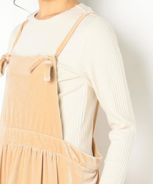 Another Edition(アナザーエディション)の「ベロアジャンパースカート/AEMFC ベロア JUMPER SK◆(ジャンパースカート・レディース・ブラック/ライトピンク・FREE)」の9枚目の写真