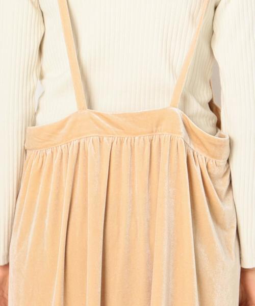 Another Edition(アナザーエディション)の「ベロアジャンパースカート/AEMFC ベロア JUMPER SK◆(ジャンパースカート・レディース・ブラック/ライトピンク・FREE)」の3枚目の写真