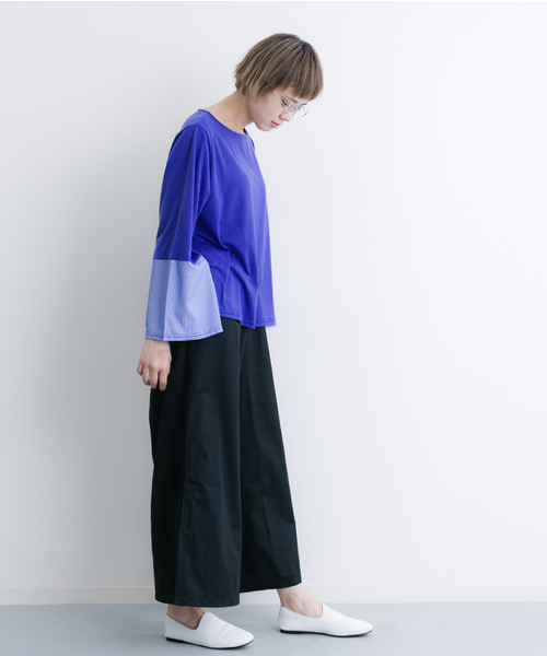 MERLOT（メルロー）の「裾スリットウエストギャザーワイドパンツ4921（その他パンツ・レディース・ブラック/グレー/ブルー/ブル－グレ－/ブルーグリーン/キャメル・FREE）」の17枚目の写真