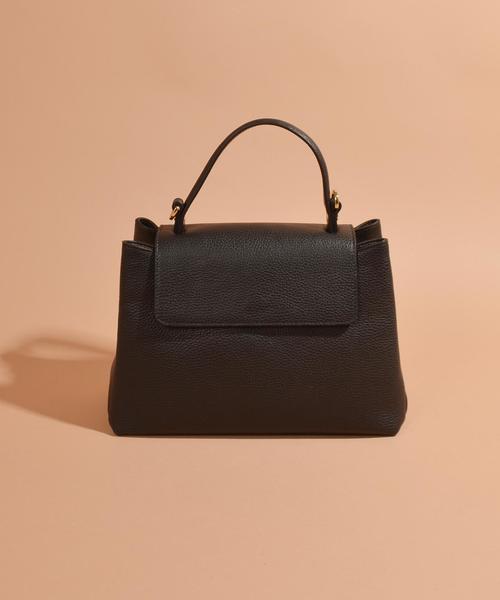 SHIPS(シップス)の「Carol J.:フラップ1ハンドルバッグ◇(ボストンバッグ・レディース・ブラック/グレー・ONE SIZE)」の6枚目の写真
