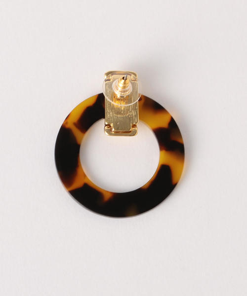 green label relaxing（グリーンレーベルリラクシング）の「KF マーブルリング/ピアス（ピアス（両耳用）・レディース・ブラウン・FREE）」の5枚目の写真