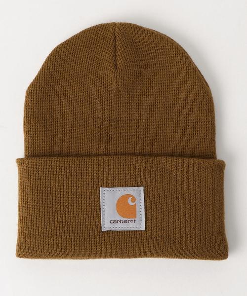 Carhartt（カーハート）の「[カーハート] ST CARHARTT AC ワッチハット / ニット帽 ◆（ニットキャップ/ビーニー・メンズ・ダークグリーン/ブラック/ブラウン/ダークブラウン/ワインレッド/オレンジ・FREE）」の3枚目の写真
