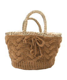 ｹｰﾌﾞﾙ編みﾆｯﾄｶｺﾞﾊﾞｯｸﾞ