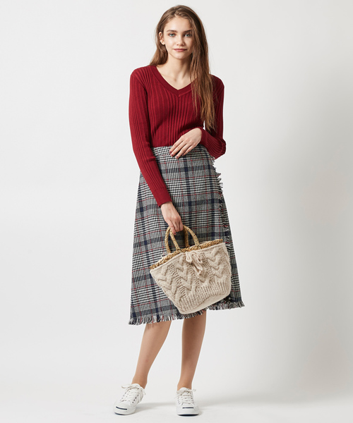 titivate（ティティベイト）の「ｹｰﾌﾞﾙ編みﾆｯﾄｶｺﾞﾊﾞｯｸﾞ（かごバッグ・レディース・ブラック/グレー/ブラウン/ベージュ/ピンク・FREE）」の14枚目の写真