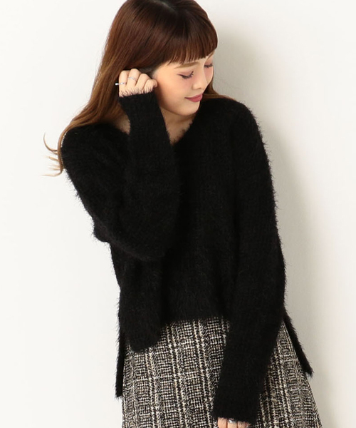 archives（アルシーヴ）の「シャギーニットプルオーバー（ニット/セーター・レディース・アイボリー/ブラック/グレー/ラベンダー・MEDIUM）」の3枚目の写真