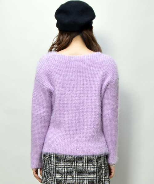 archives（アルシーヴ）の「シャギーニットプルオーバー（ニット/セーター・レディース・アイボリー/ブラック/グレー/ラベンダー・MEDIUM）」の10枚目の写真