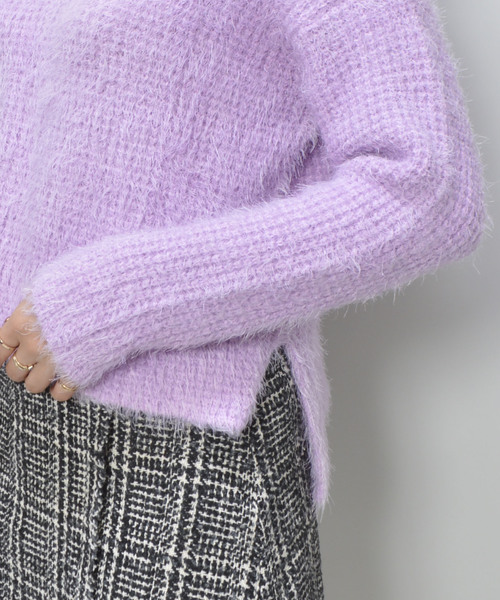 archives（アルシーヴ）の「シャギーニットプルオーバー（ニット/セーター・レディース・アイボリー/ブラック/グレー/ラベンダー・MEDIUM）」の11枚目の写真