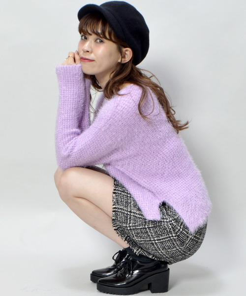 archives（アルシーヴ）の「シャギーニットプルオーバー（ニット/セーター・レディース・アイボリー/ブラック/グレー/ラベンダー・MEDIUM）」の14枚目の写真