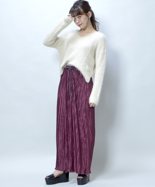 archives（アルシーヴ）の「シャギーニットプルオーバー（ニット/セーター・レディース・アイボリー/ブラック/グレー/ラベンダー・MEDIUM）」の15枚目の写真