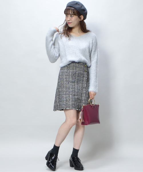 archives（アルシーヴ）の「シャギーニットプルオーバー（ニット/セーター・レディース・アイボリー/ブラック/グレー/ラベンダー・MEDIUM）」の18枚目の写真