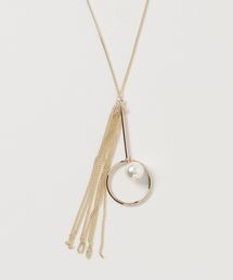 Andemiu | チェーンタッセルパールネックレス784065(ネックレス)