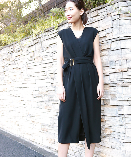laboratory work(ラボラトリーワーク)の「ジレ風ドレスワンピース(ドレス・レディース・ブラック/ネイビー・MEDIUM)」の5枚目の写真
