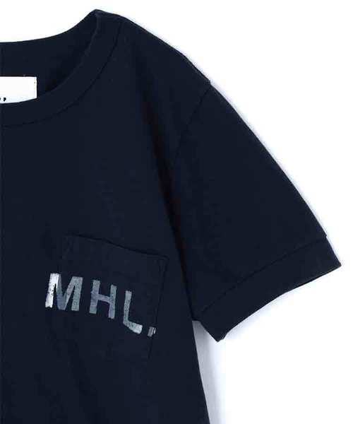 MHL.(エムエイチエル)の「PRINTED JERSEY(オンラインストア限定)(Tシャツ/カットソー・レディース・ネイビー/ライトグレー・2/3)」の5枚目の写真