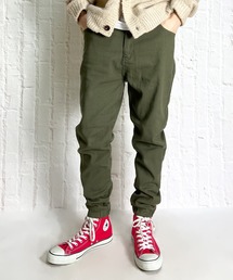ストレッチデニムジョガーパンツ デニム or コーデュロイ イージーパンツ スリム スキニーパンツ ヴィンテージ加工 メンズ