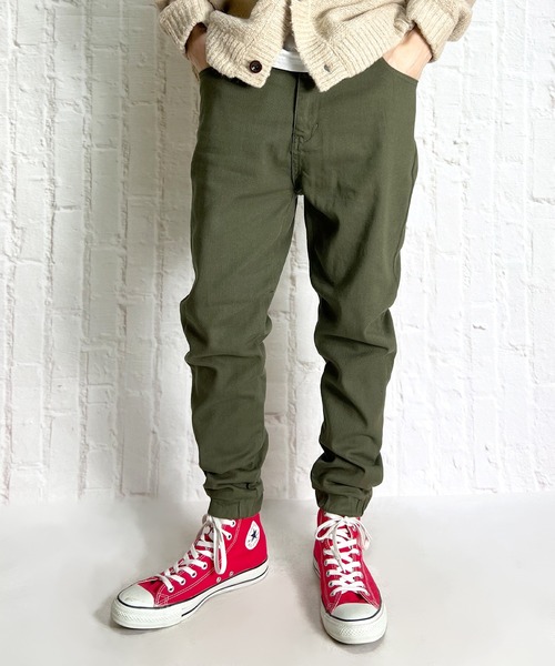 BEATJIVE（ビートジャイブ）の「ストレッチデニムジョガーパンツ デニム or コーデュロイ イージーパンツ スリム スキニーパンツ ヴィンテージ加工 メンズ（デニムパンツ・メンズ・ネイビー/インディゴブルー/ブルー/ブラック/ベージュ/ブルーグリーン/ベージュ系その他/ブラック系その他/ホワイト×ブルー/バーガンディー/ブルー系その他/ブルー系その他2/カーキ/ブラック系その他3/ブラック系その他2・2/4/3/1）」の8枚目の写真