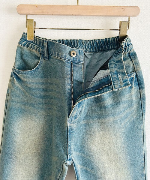 BEATJIVE（ビートジャイブ）の「ストレッチデニムジョガーパンツ デニム or コーデュロイ イージーパンツ スリム スキニーパンツ ヴィンテージ加工 メンズ（デニムパンツ・メンズ・ネイビー/インディゴブルー/ブルー/ブラック/ベージュ/ブルーグリーン/ベージュ系その他/ブラック系その他/ホワイト×ブルー/バーガンディー/ブルー系その他/ブルー系その他2/カーキ/ブラック系その他3/ブラック系その他2・2/4/3/1）」の17枚目の写真