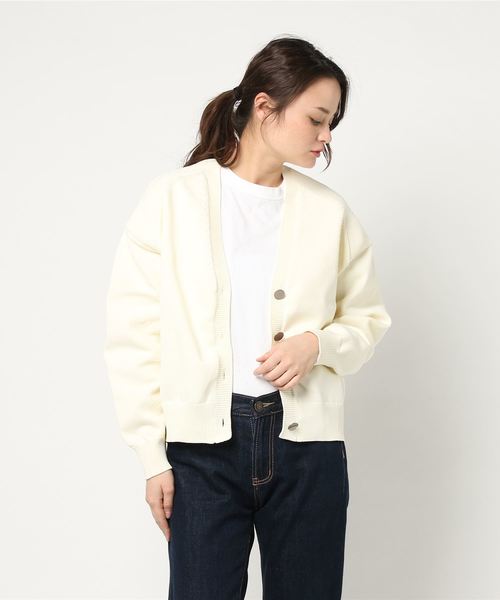 RIVE DROITE（リヴドロワ）の「ローゲージショートニット（ニット/セーター・レディース・グリーン/オフホワイト/キャメル・FREE）」の15枚目の写真