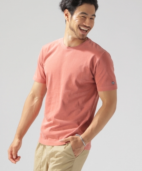 BAYFLOW（ベイフロー）の「30/2 BASICクルーネックTシャツ（Tシャツ/カットソー・メンズ・ホワイト/ネイビー/ベージュ/パープル/オリーブ/オレンジ・LARGE/SMALL/MEDIUM）」の6枚目の写真