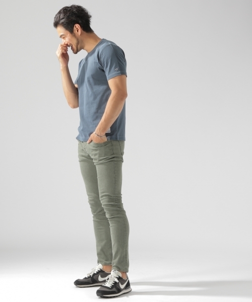 BAYFLOW（ベイフロー）の「30/2 BASICクルーネックTシャツ（Tシャツ/カットソー・メンズ・ホワイト/ネイビー/ベージュ/パープル/オリーブ/オレンジ・LARGE/SMALL/MEDIUM）」の10枚目の写真