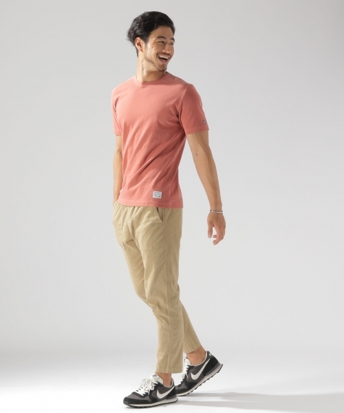 BAYFLOW（ベイフロー）の「30/2 BASICクルーネックTシャツ（Tシャツ/カットソー・メンズ・ホワイト/ネイビー/ベージュ/パープル/オリーブ/オレンジ・LARGE/SMALL/MEDIUM）」の12枚目の写真