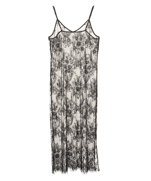 Editt by YECCA VECCA（エディットバイイェッカヴェッカ）の「Ｐ．レースキャミワンピース（ワンピース・レディース・ブラック/ベージュ・FREE）」の3枚目の写真