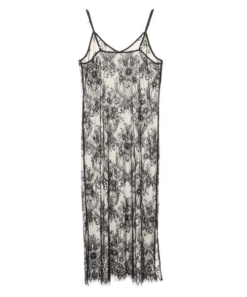 Editt by YECCA VECCA（エディットバイイェッカヴェッカ）の「Ｐ．レースキャミワンピース（ワンピース・レディース・ブラック/ベージュ・FREE）」の12枚目の写真